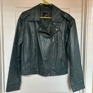 Faux Leather Crop Jacket